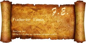 Fuderer Emma névjegykártya